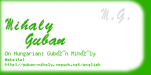 mihaly guban business card